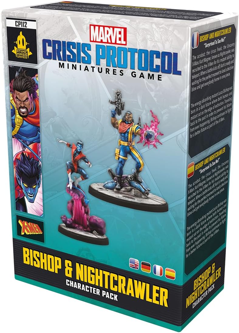 Atomic Mass Games | Marvel Crisis Protocol: Bishop & Nightcrawler | Expansión de Miniaturas | A Partir de 14 Años | para 2 Jugadores | 90 Minutos por Partida | Multilenguaje (Incluye Español