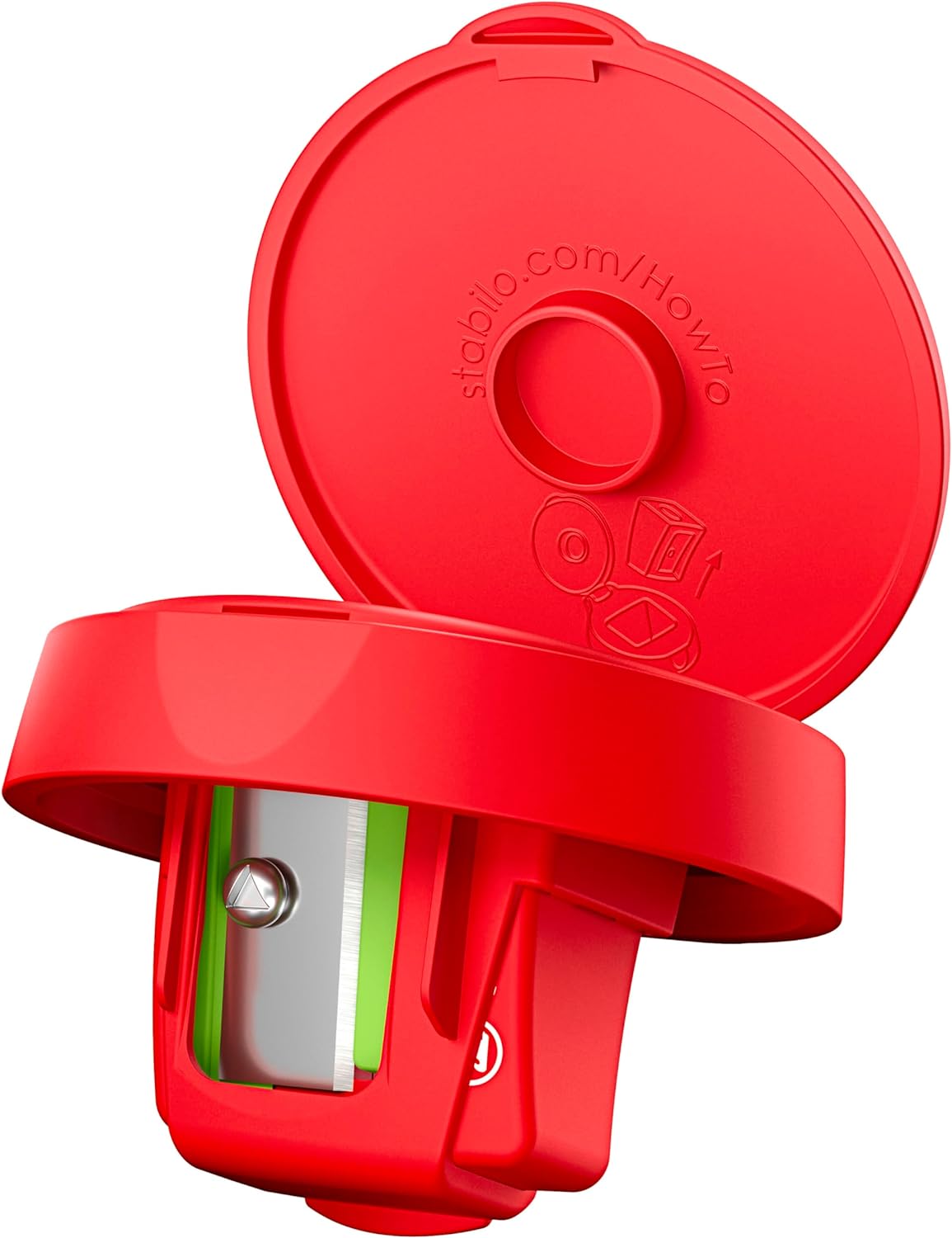 STABILO Sacapuntas con depósito Woody - 1 unidad - Color rojo