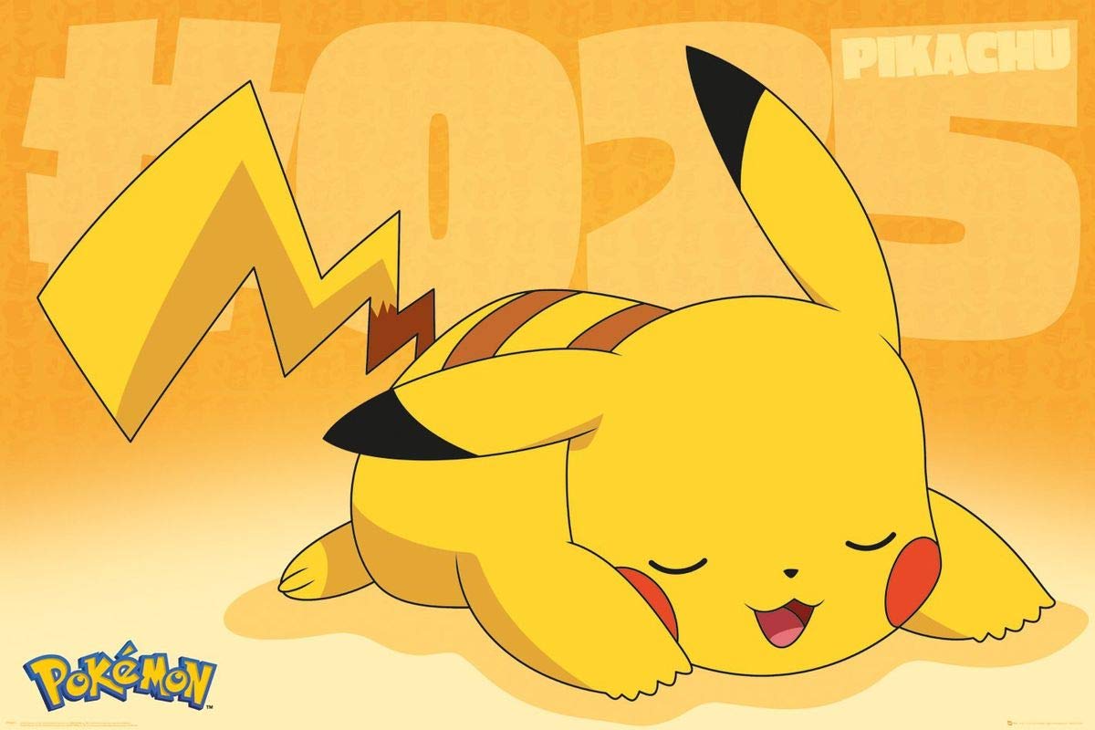 GBeye Pokemon Pikachu Asleep Poster, mehrfarbig