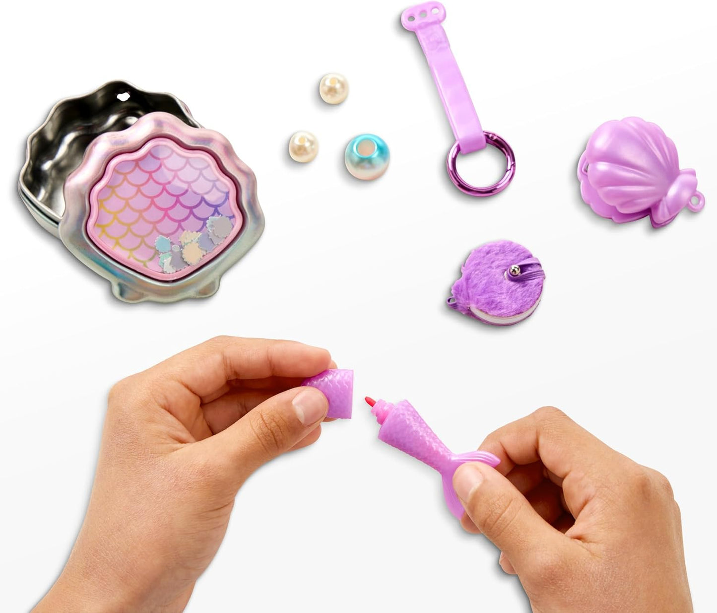 REAL LITTLES Tiny Tins | Comes with Only 1 - Real Metal Tins with 4 Adorable Charms With Micro Scale Real Working Stationery And Bag Tag Dangler | 6 Tiny Tins To Collect