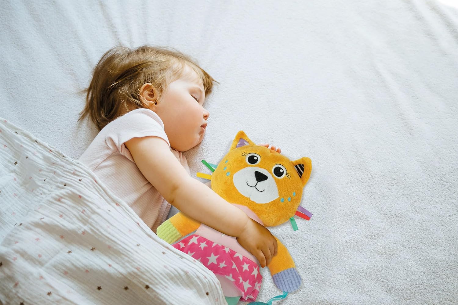 Clementoni Baby Infant Toys - Plush Katy the Kitty - New Born Gift, Animal Soft Toy, Early Development & Activity, Sensory Learning Toys, Cuddly Cat, Toddler 0 Months, Machine Washable, 17908