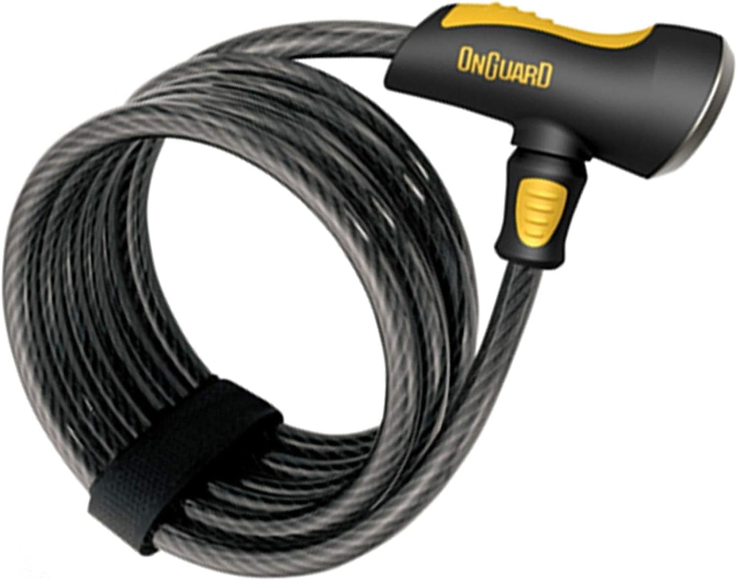 On-Guard Doberman-8027 Keyed Coil Lock - Black, 18.5 x 1.5 cm
