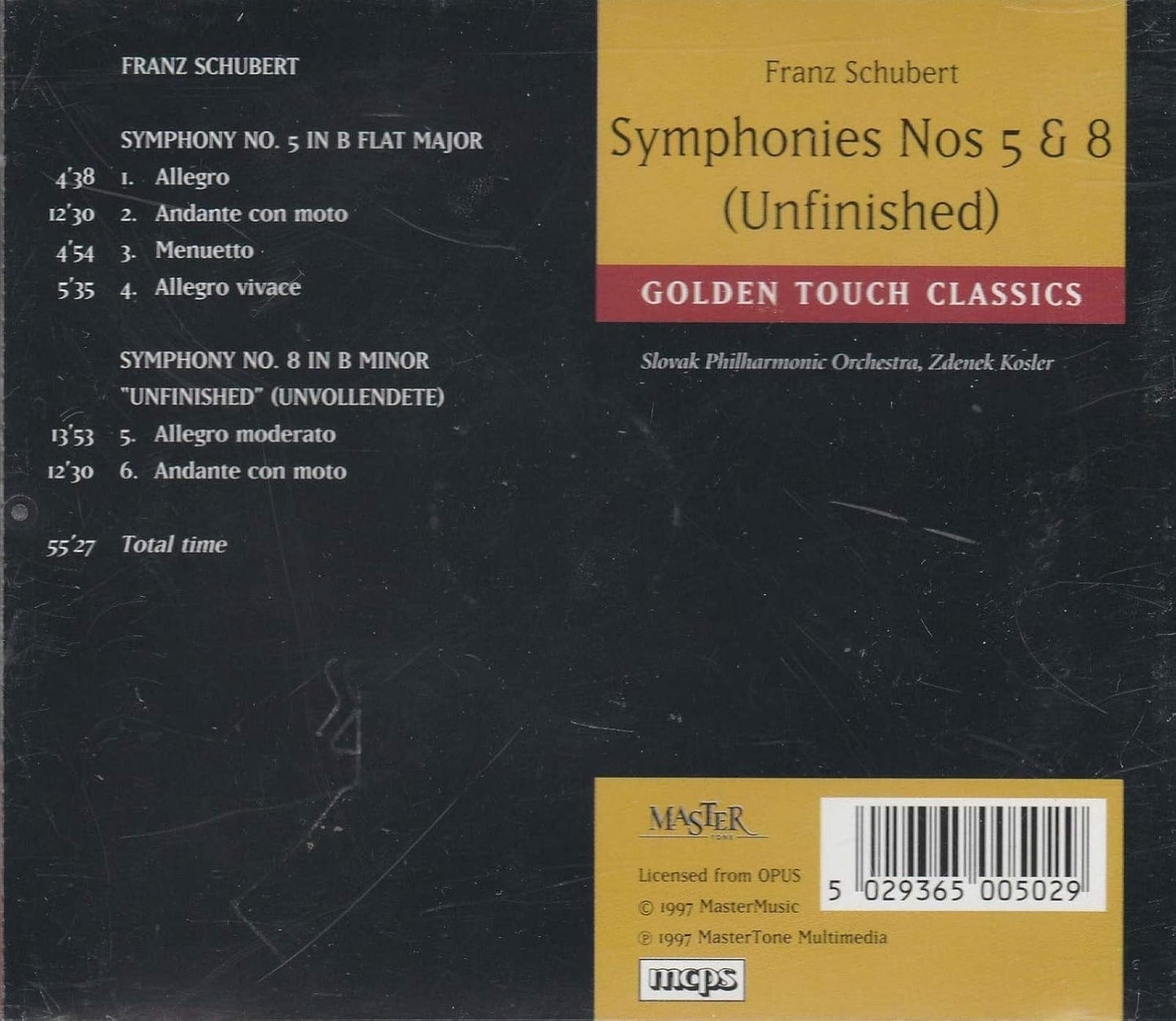 Franz Schubert - Symphonies No 5 No 8 (unfinished