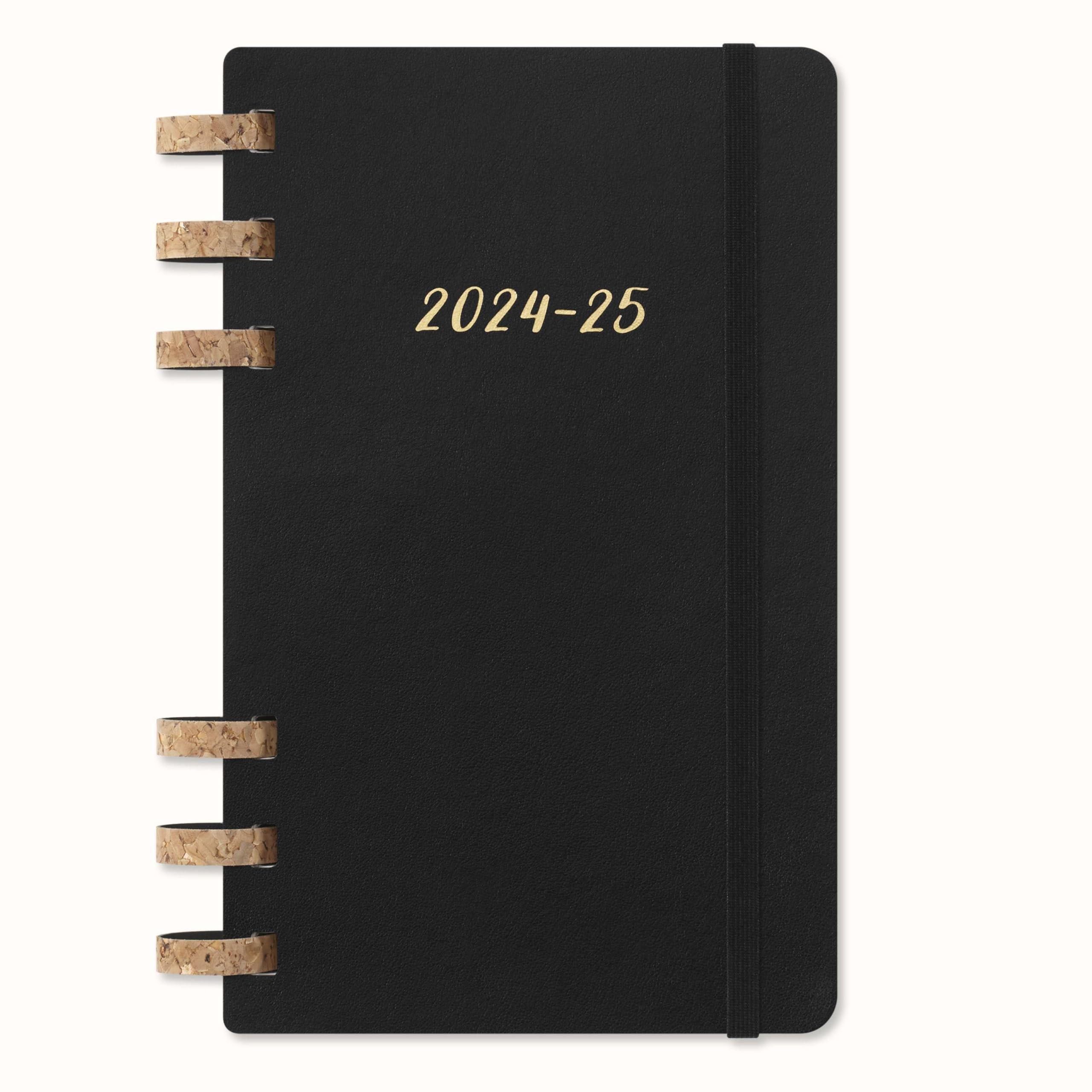 Moleskine 12 Monate Studienplaner mit Spiralbindung 2025, L/A5, Weicher Einband, Schwarz
