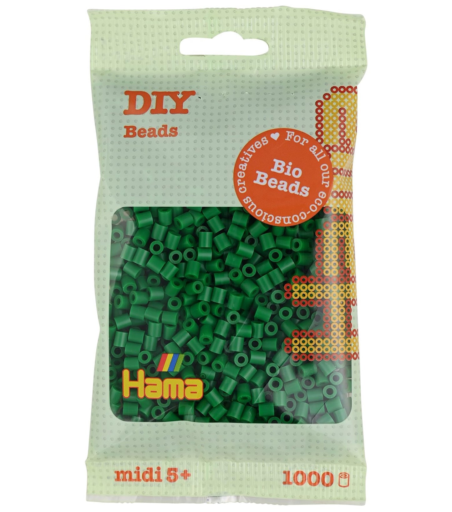 Hama Midi Bio Beads Bag | Approx. 1000 Fuse Beads | Mosaic Decoration Arts & Craft for Creative Children Ages 5+ |