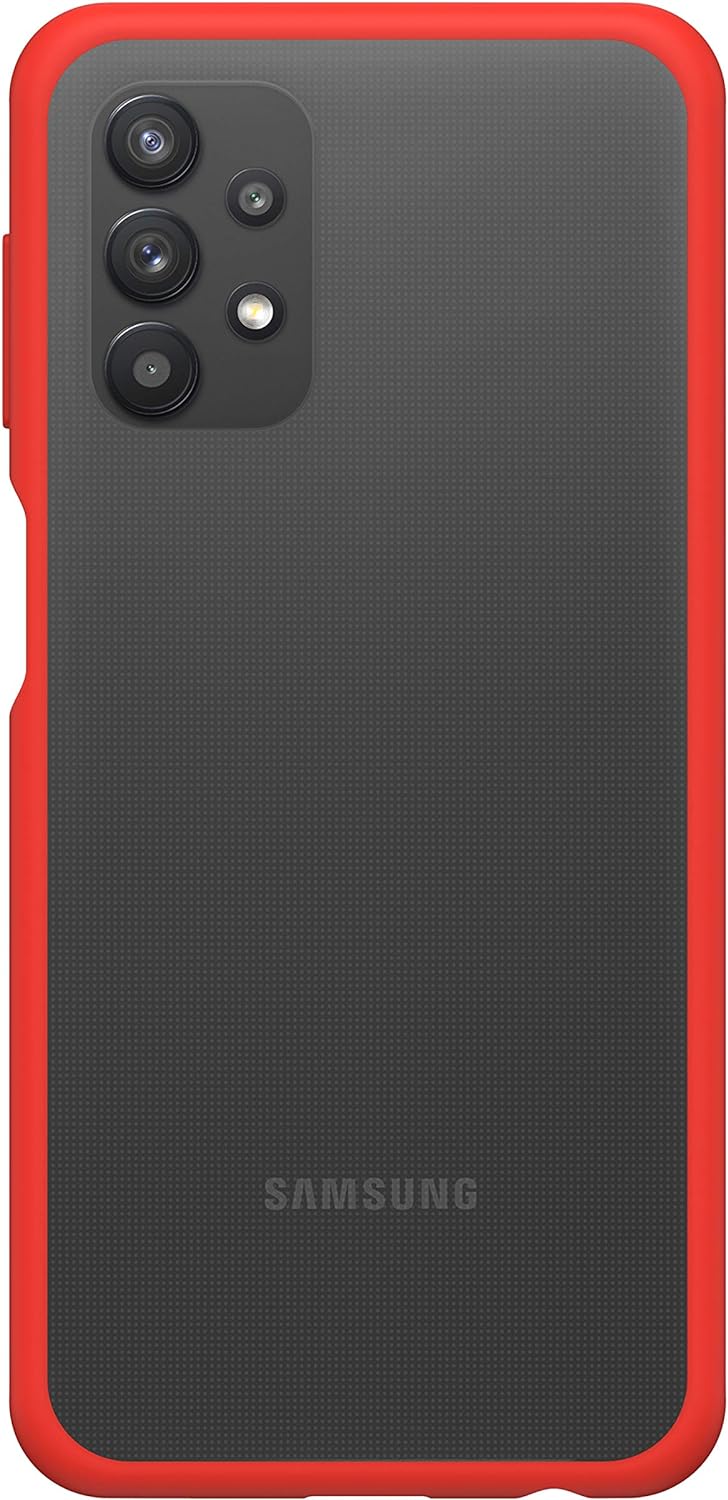 OtterBox 77-82331 for Samsung Galaxy A32 5G, Slim Drop Proof Protective Case, Power Red Clear/Red - Non-Retail Packaging Red/Clear Samsung A32 5G Sleek Case