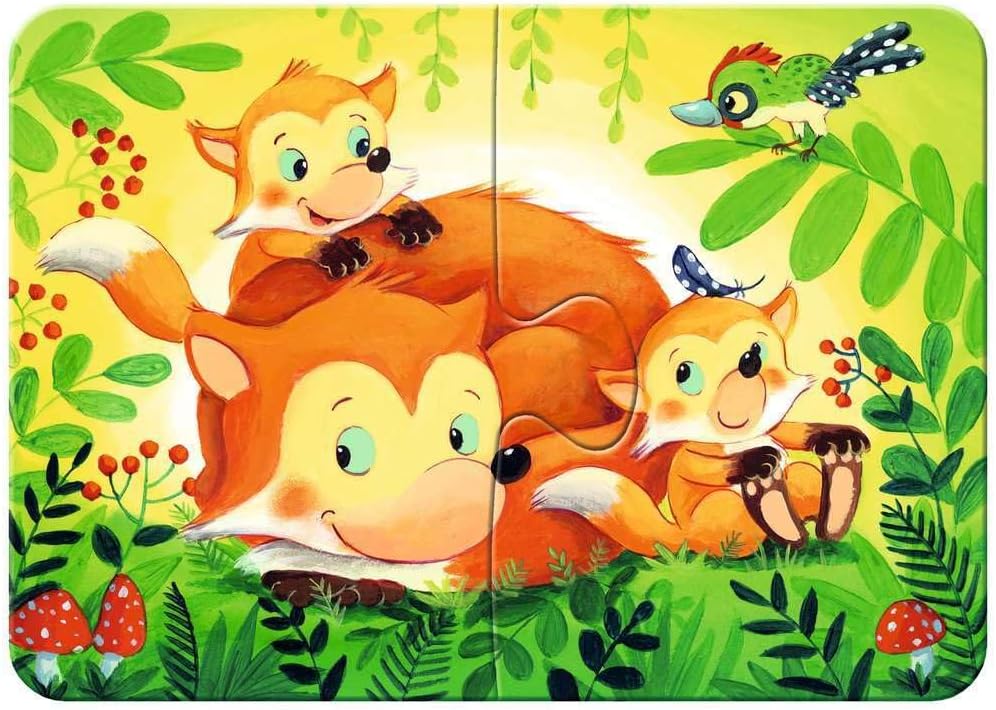 Ravensburger Kinderpuzzle - 12000854 Kleine Tierfamilien - 2,4,6,8 Teile Puzzle für Kinder ab 2 Jahren