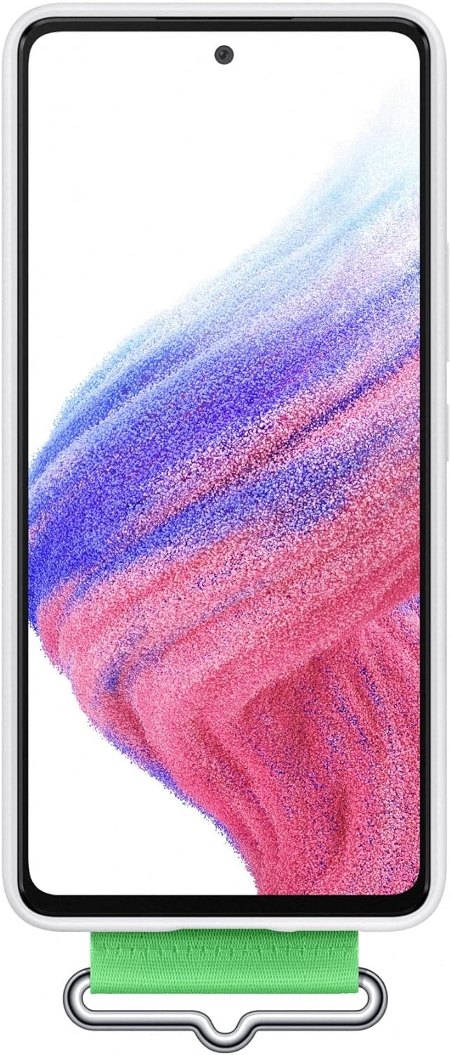 Samsung Galaxy Official A53 5G Silicone Cover with Strap White