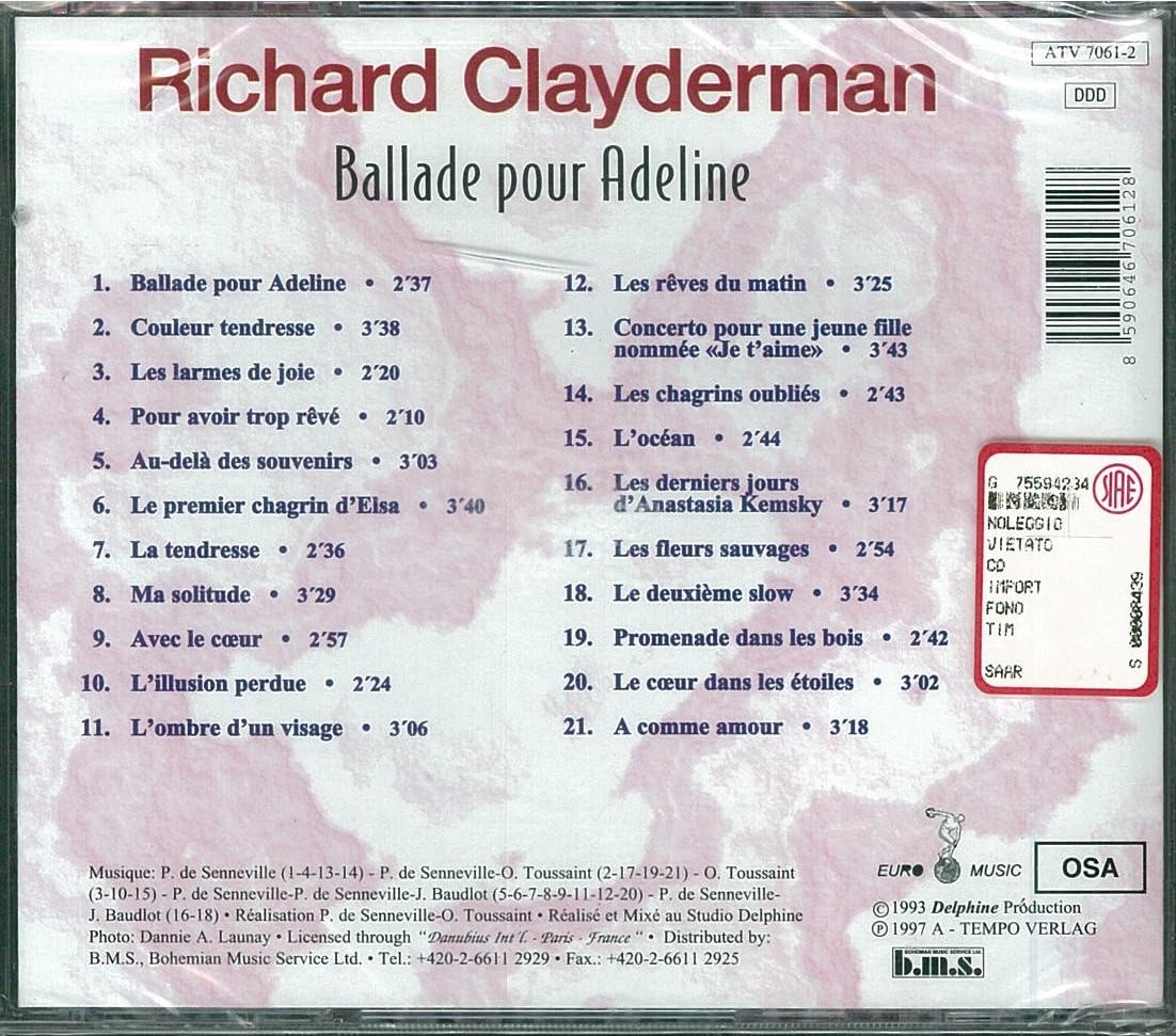 Richard Clayderman - Ballade Pour Adeline