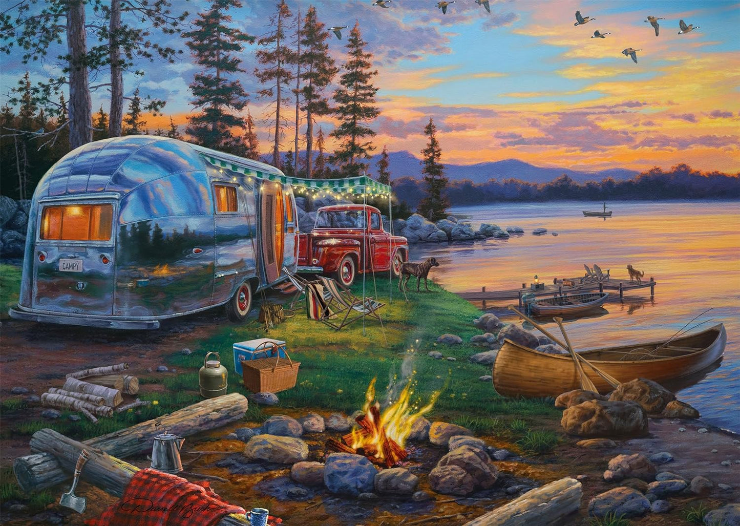 Darrell Bush: Campingidyll am See (1000 Teile