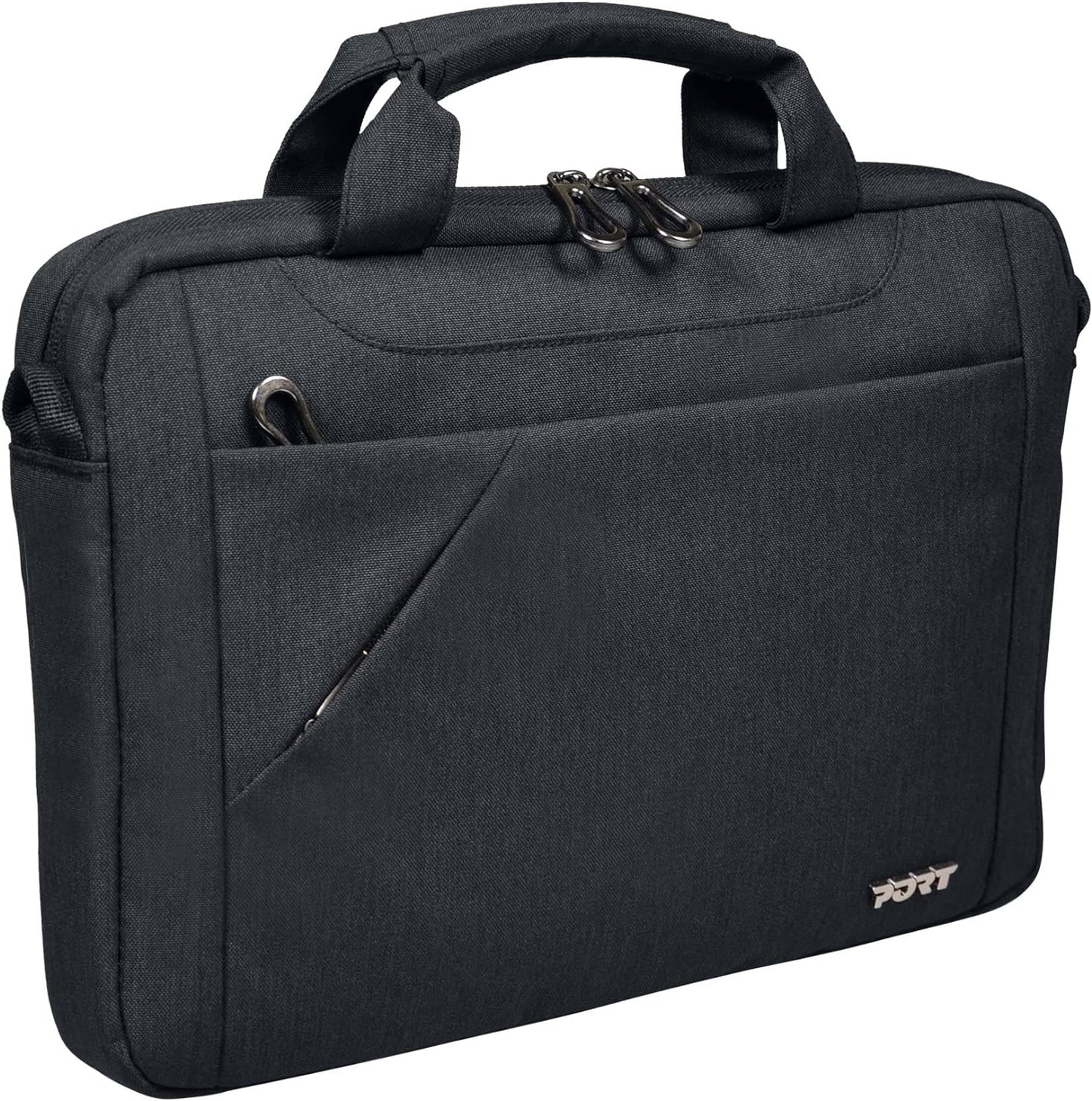 Port Designs Sydney Top Loading Shoulder Bag Case for 13.3/14-Inch Laptops with Smartphone Tech Accessories Pocket and Adjustable Shoulder Strap