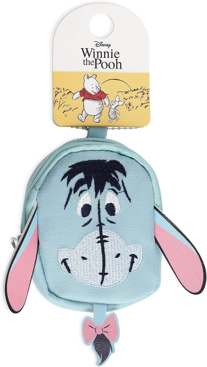 Disney Winnie The Pooh Eeyore Grey, Blue and Pink Mini Backpack Keychain