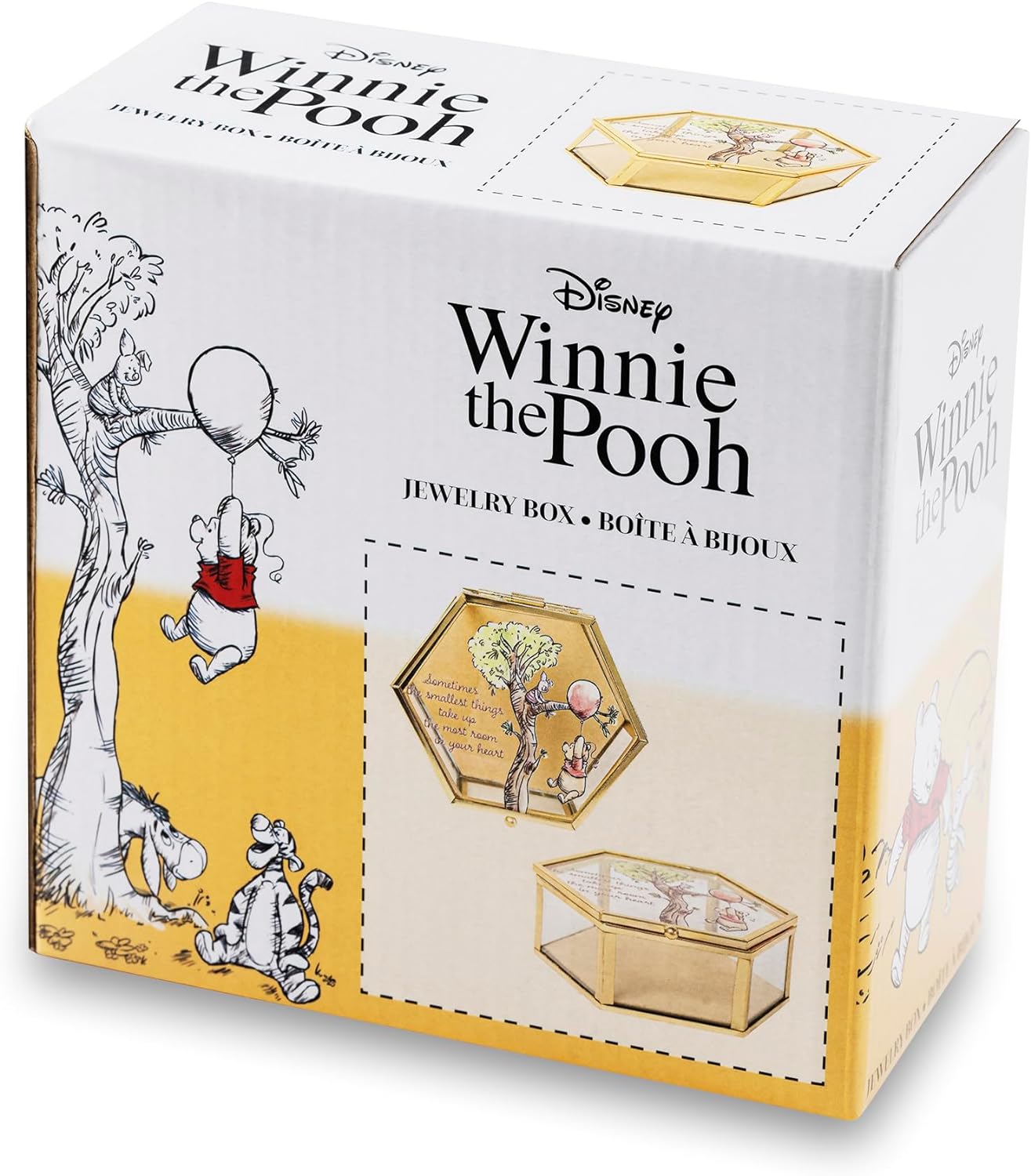 Disney Home Winnie the Pooh Trinket Glass Jewellery Box With Lid VX701022L.PH