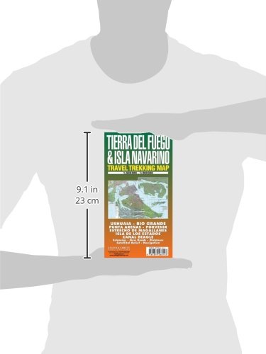 Tierra del Fuego & Isla Navarino Travel Trekking Map 1:500 000-1:200 000