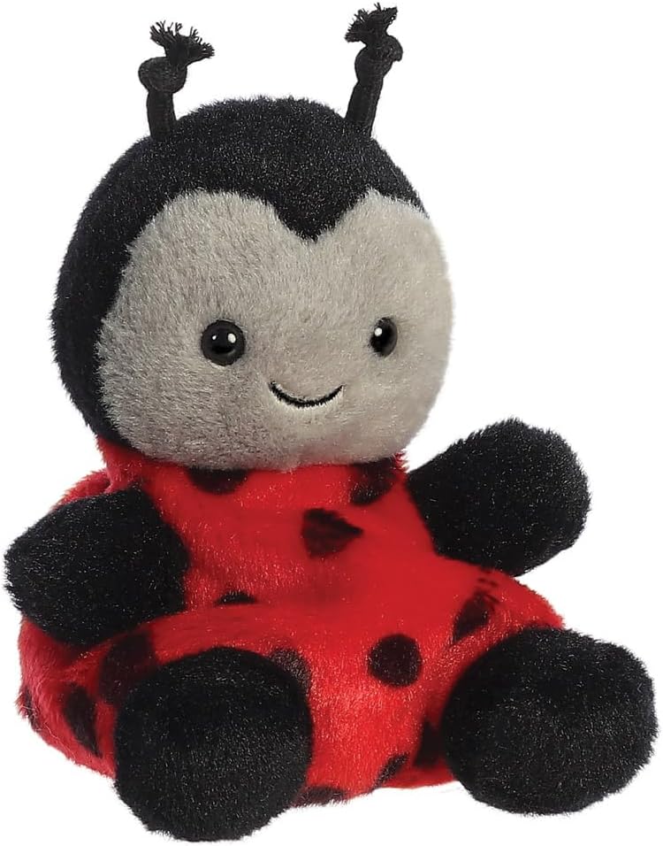 Aurora, 82059, Palm Pals Spots Ladybird 5 inch, zacht speelgoed, rood en zwart