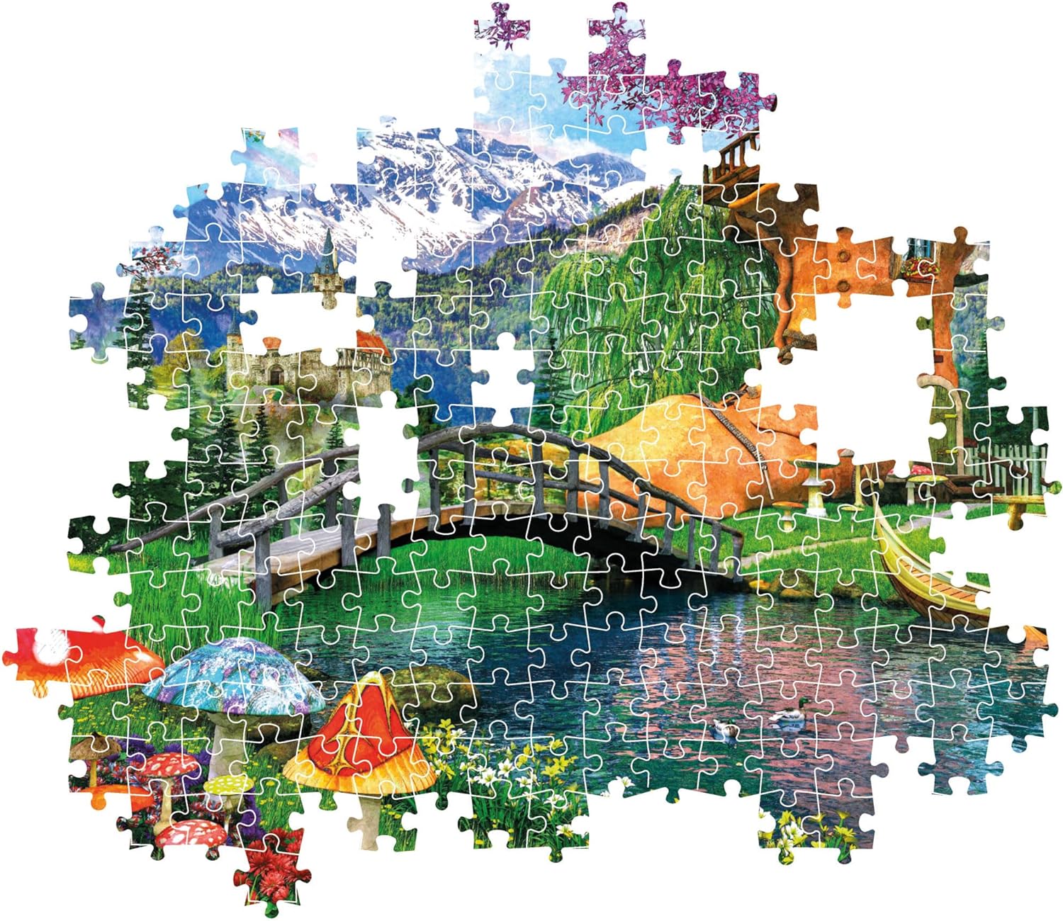 Clementoni 35522 Jigsaw Collection-The Old Shoe House 500 Pieces-Puzzle for Adults 14-99 Years, Gift for Men/Women, Fantasy, Made in Italy, Multicolor
