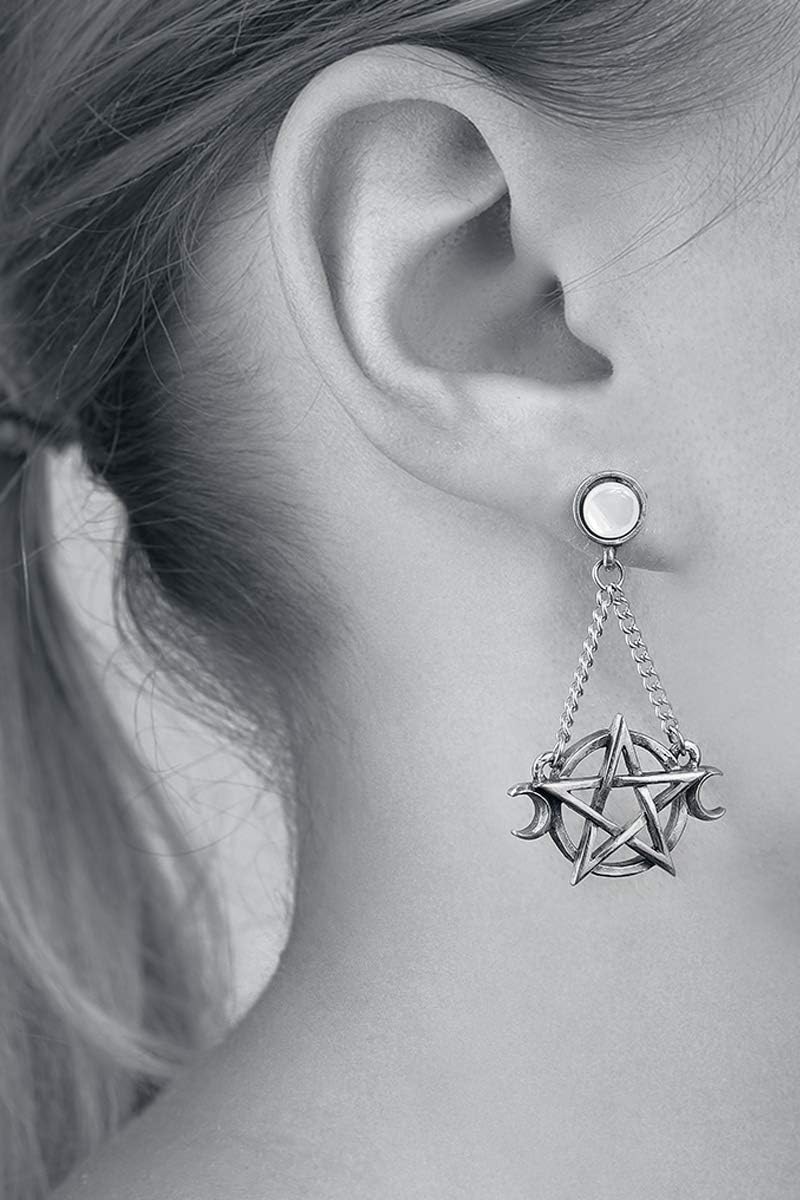 Alchemy Gothic Goddess Set de Pendientes Plateado