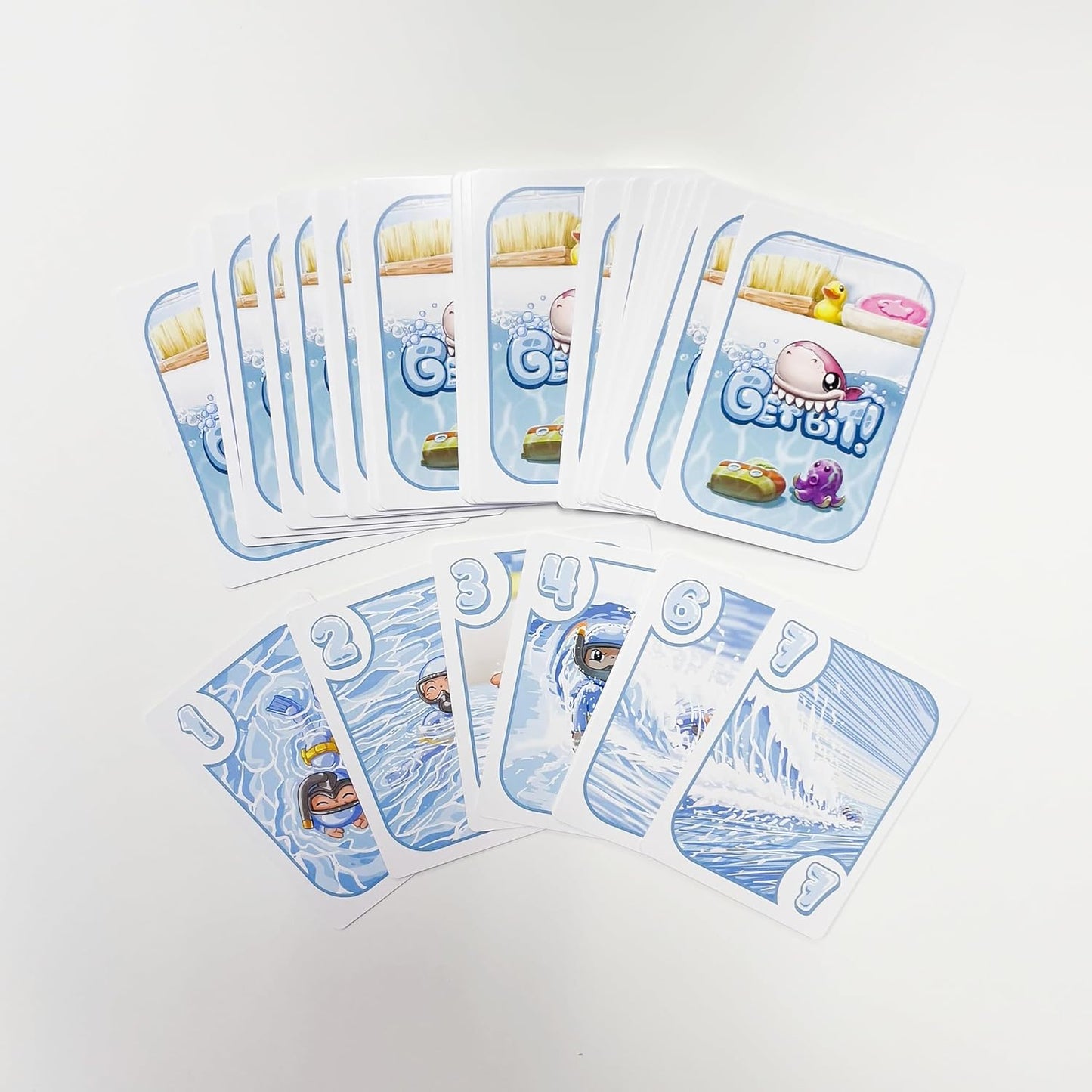 Greater Than Games | Get Bit | Family Card Game | Party Game for Adults and Family | Escape The Shark | 3 to 6 Players | Ages 7+ | 20 Minutes