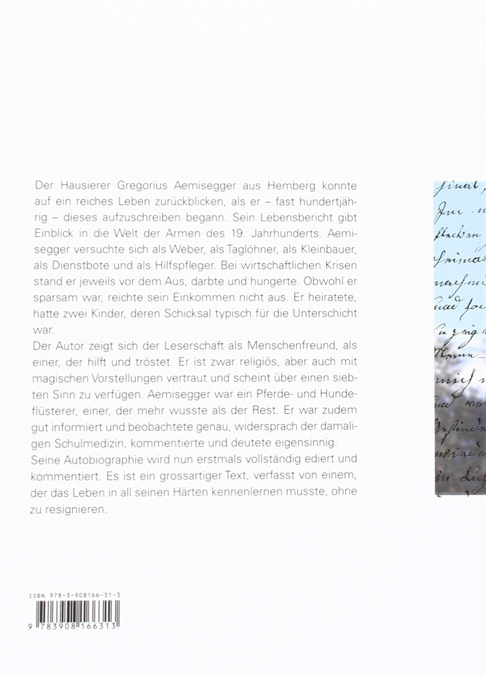 Das lange Leben eines Toggenburger Hausierers: Gregorius Aemisegger (1814-1911)