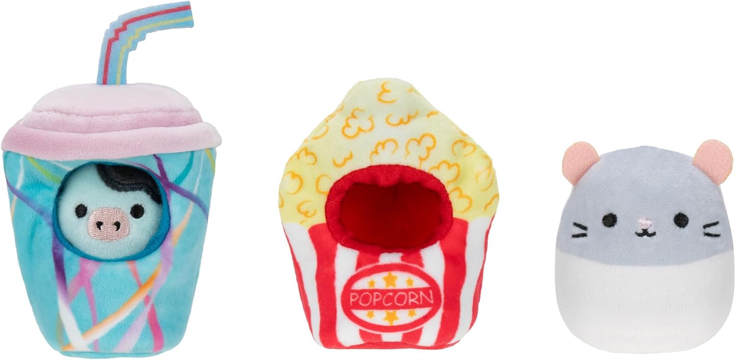 Squishville SQM0514 Accessory Set Film Marathon Super Soft Mini Squishmallows 5 cm Plush Figures with Accessories