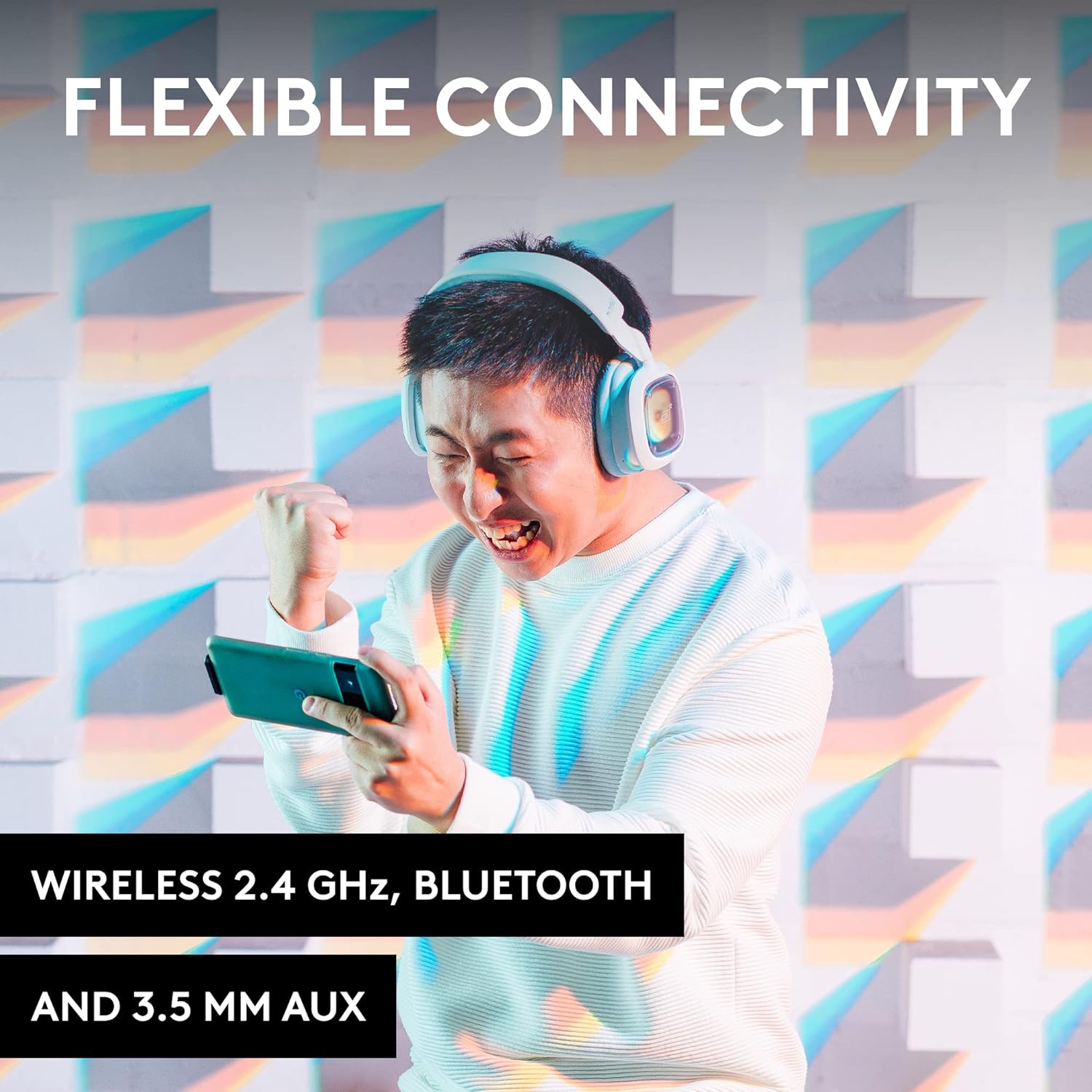 Logitech G Astro A30 LIGHTSPEED Wireless Gaming Headset, Bluetooth enabled, Dolby Atmos, Detachable Boom, 27h battery, USBC charging, for Xbox, PS5, PS4, Nintendo Switch, PC, Android - White White Xbo