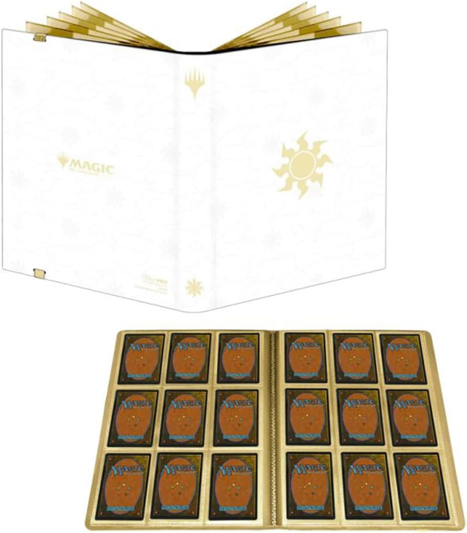 Ultra PRO - Mana 8 9 tasche PRO-Binder - Plains for Magic: The Gathering, contiene e protegge 360 carte di dimensioni standard, edizione da collezione durevole Trading Premium Leather Secure Pocket
