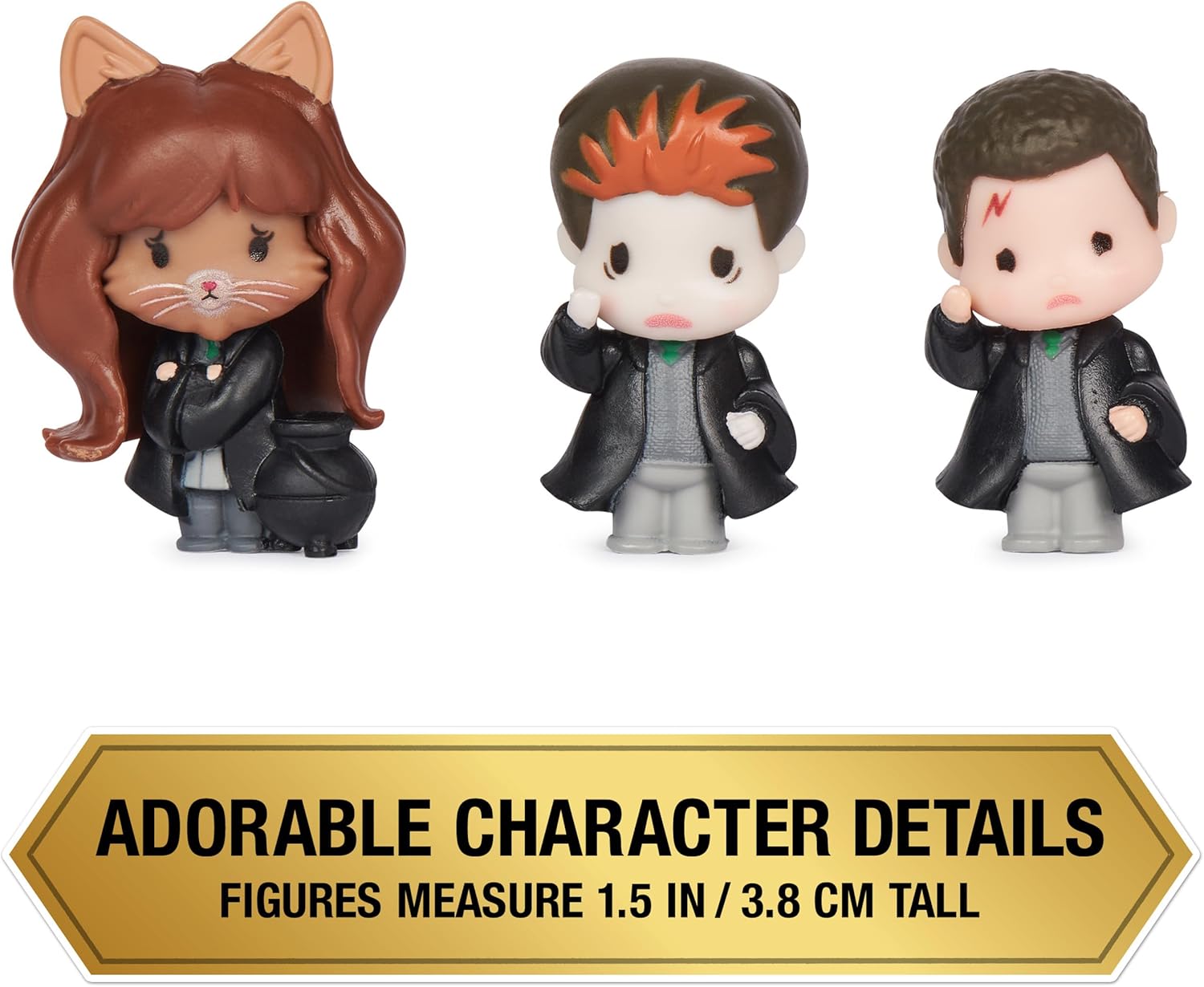Wizarding World Harry Potter - Micro Magical Moments Sammelfiguren Multipack "Vielsaft-Trank" mit Harry, Hermine, Ron und Setzkasten, Spielzeug für Kinder ab 6 Jahren, Fanartikel (sortiert