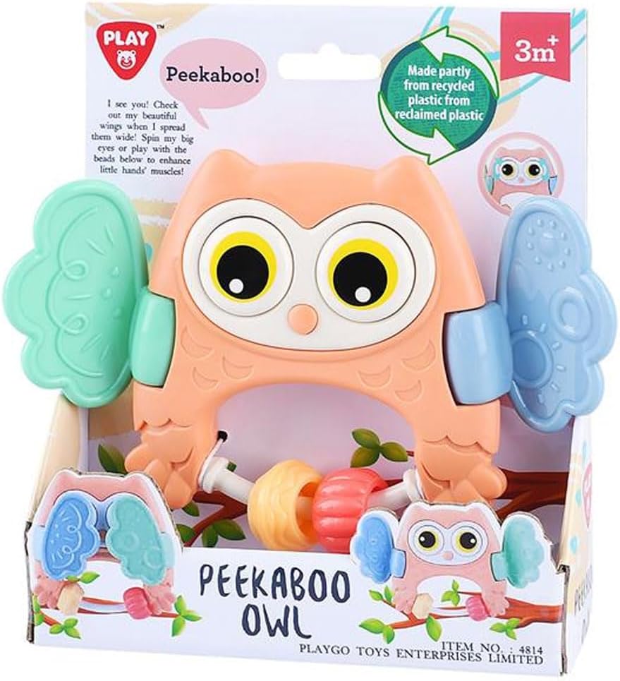 Playgo Peekaboo - Sonajero con 2 alas para ver y ocultar