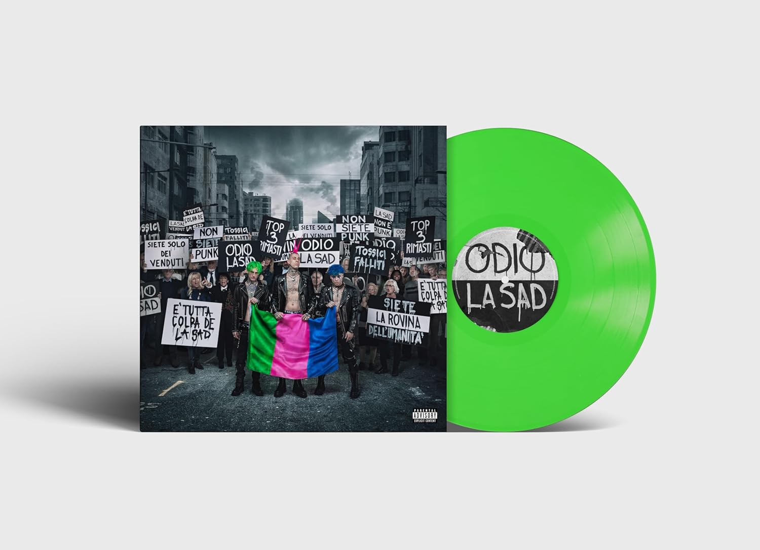 Odio La Sad - Green, Blue & Red