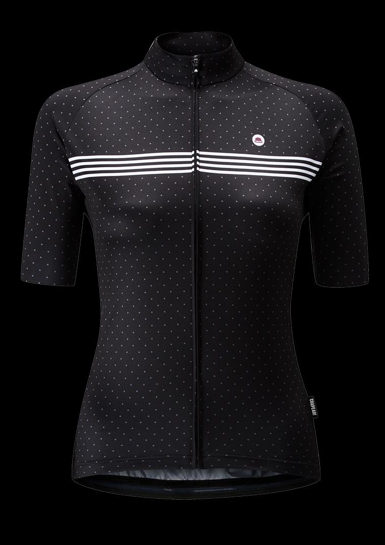 Chapeau! Ladies Madeleine Polka Stripe Jersey Rich Black Large