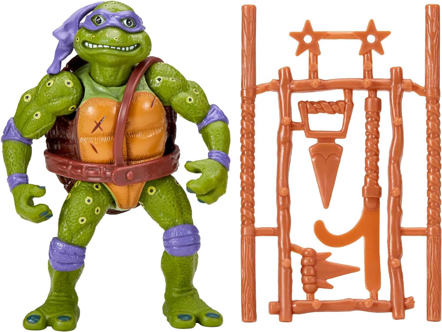 Teenage Mutant Ninja Turtles CLASSIC 1991 Movie Star Turtle Donnie in Movie Styling Package with Signature Weapon Accessories, Present for Turtles Fans