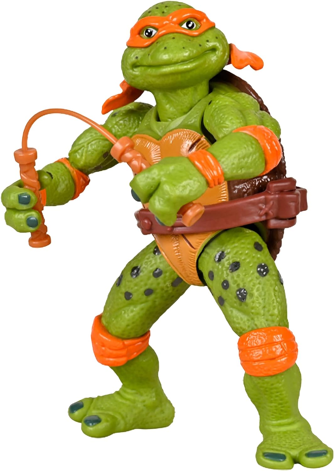 TMNT CLASSIC 1991 Movie Star Turtle Michelangelo in special movie styling package with signature weapon accessories. Ideal present for Turtles Fans!