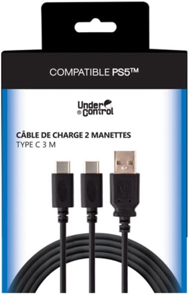 UnderControl - Cable De Charge Double Type-C Compatible PlayStation 5 - 3700372709651