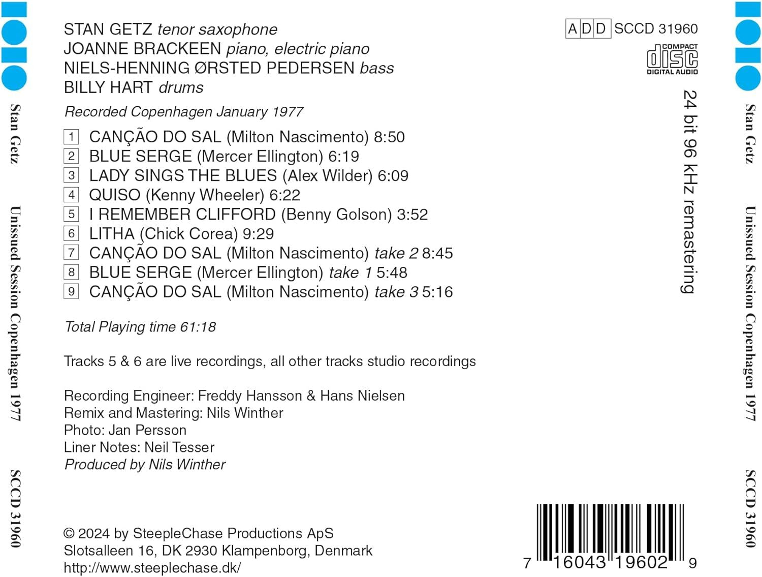 Unissued Session Copenhagen 1975