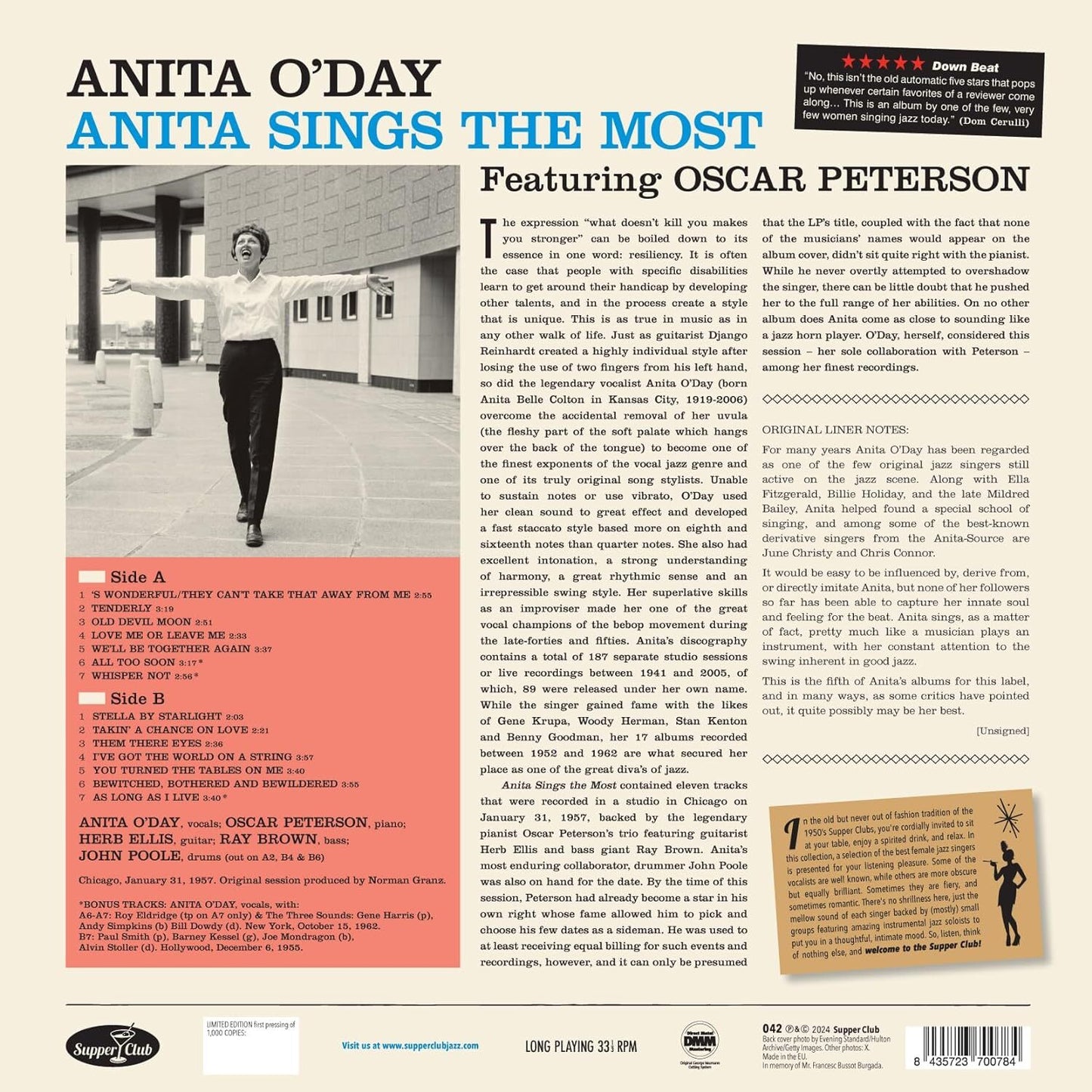 Sings the Most (Feat. Oscar Peterson)