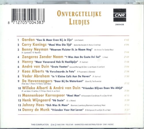 Onvergetelijke Liedjes (UK Import