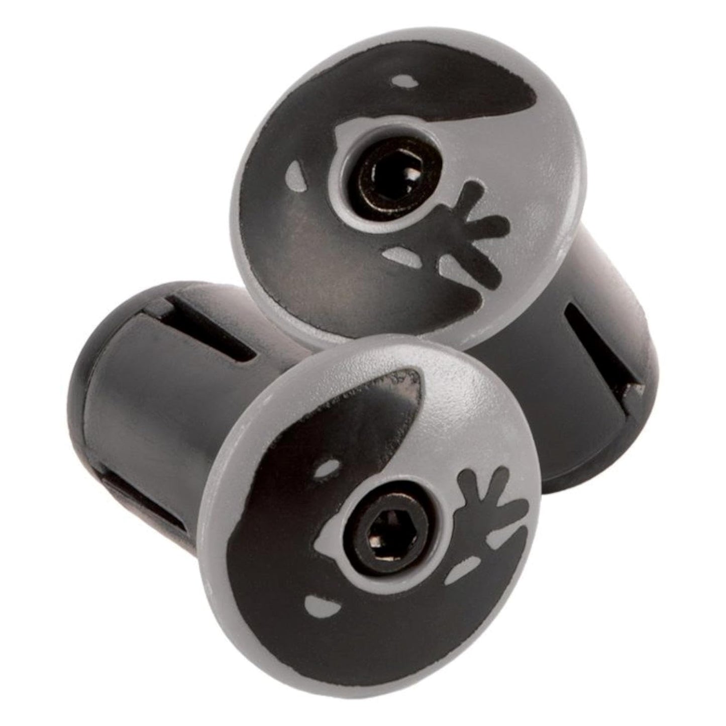 Lizard Skins - Packaged DSP Bar Tape Plugs - Cool Gray