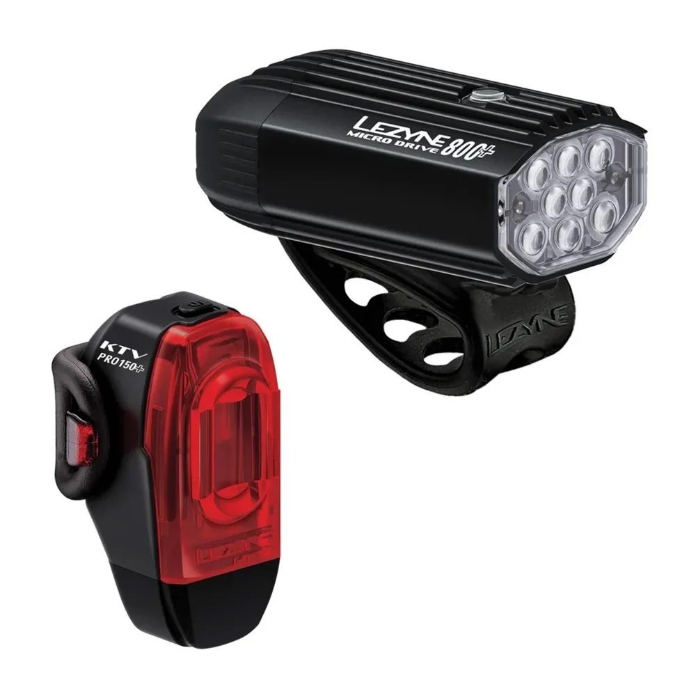 Lezyne - Micro Drive 800+ / KTV Drive Pro+ Pair - Black