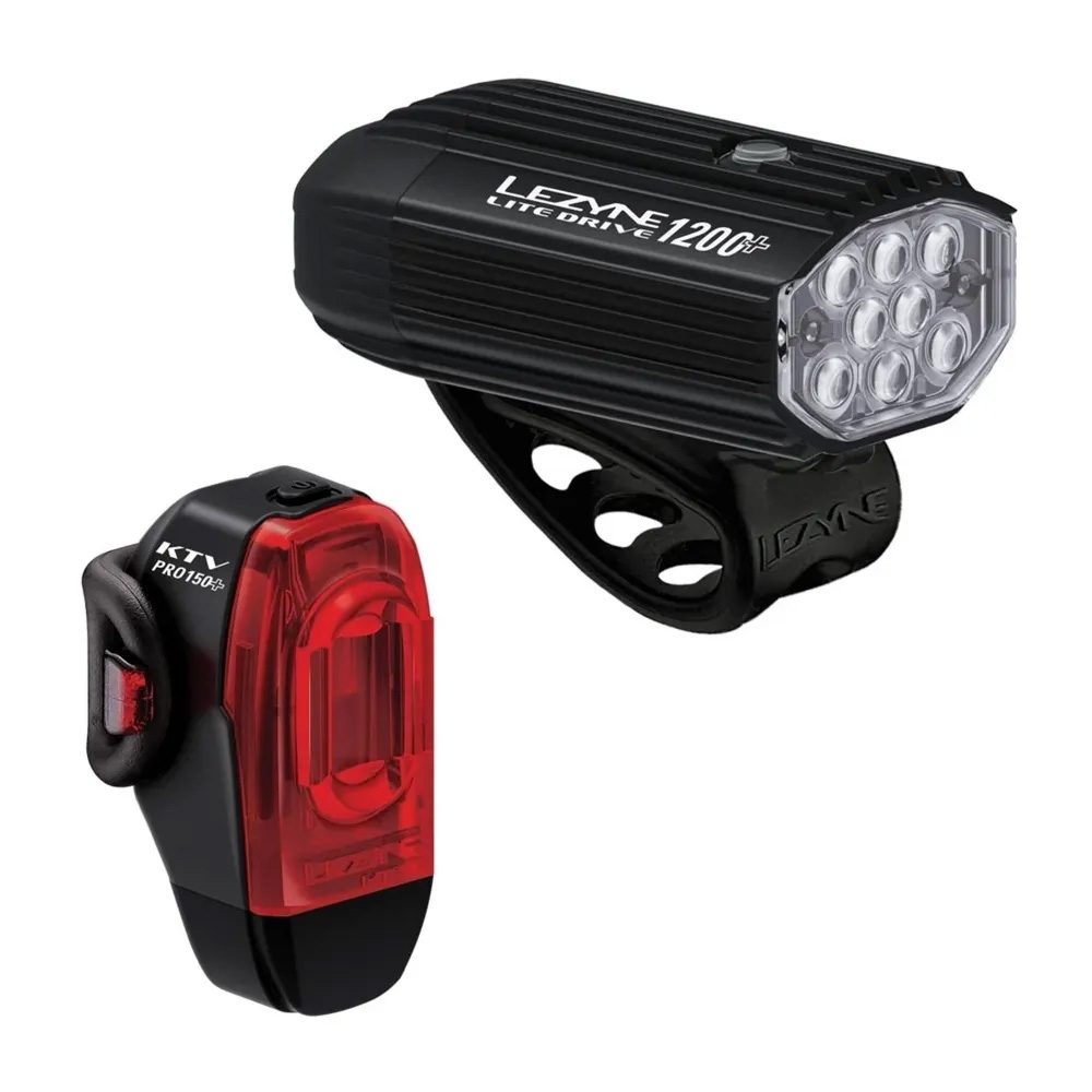 Lezyne - Lite Drive 1200+ / KTV Drive Pro+ Pair - Black
