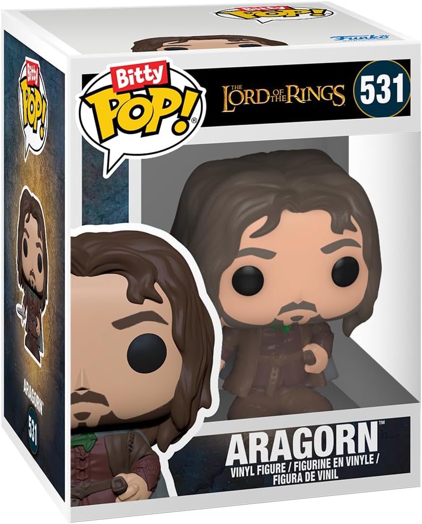 Funko Bitty Pop! Lord Of the Rings - Frodo 4PK and A Surprise Mystery Mini Figure - 0.9 Inch (2.2 Cm) - Lord Of the Rings Collectable - Stackable Display Shelf Included - Gift Idea