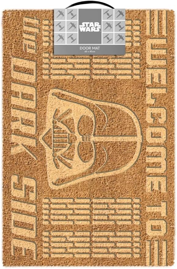 STAR WARS Welcome to The Darkside Embossed Door Mat (40cm x 60cm x 1.5cm) (Natural