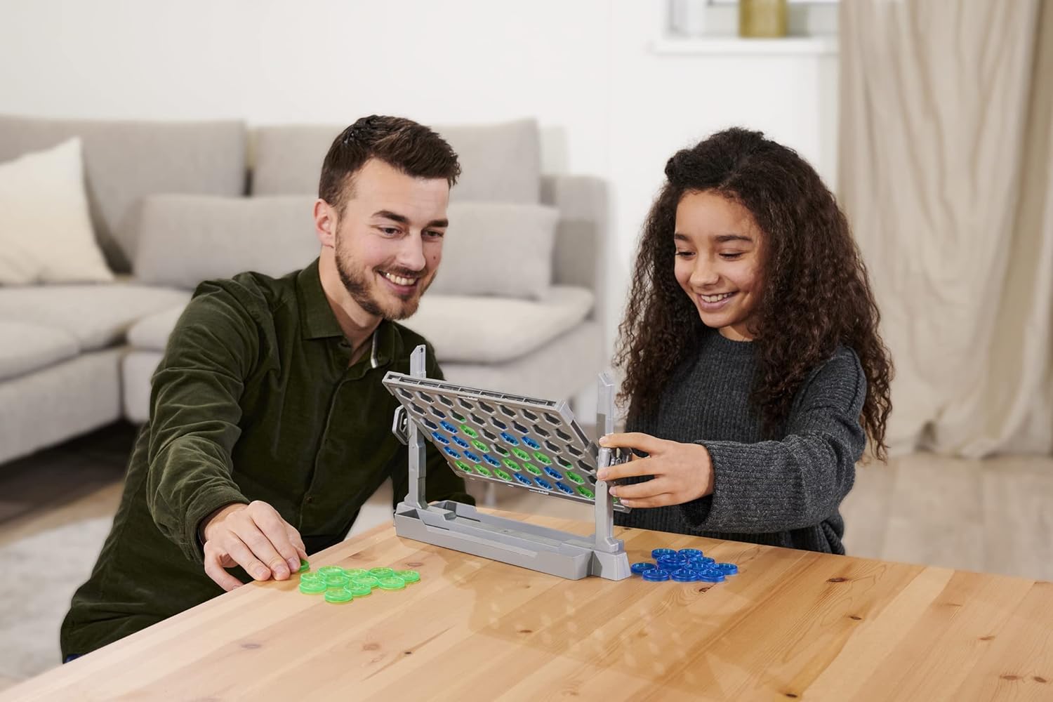 Noris Flip4 606064599 Classic Game Row of 4 for Spinning for Children from 6 Years, Strategy Game for 2 Players