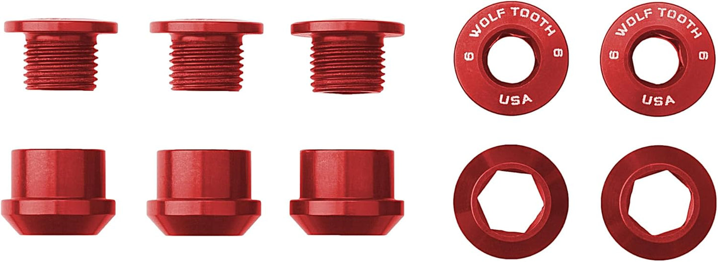 Wolf Tooth Components Lot de 5 boulons + écrous pour chaîne de transmission à anneau unique (1 pièce