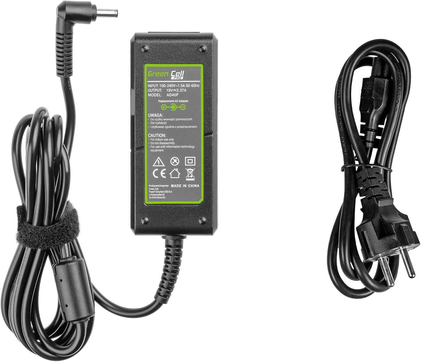 GC PRO Power Supply for Asus R540 X200C X200M X201E X202E Vivobook F201E S200E ZenBook UX31A UX32V Laptop Charger with Power Cable (19V 2.37A 45W