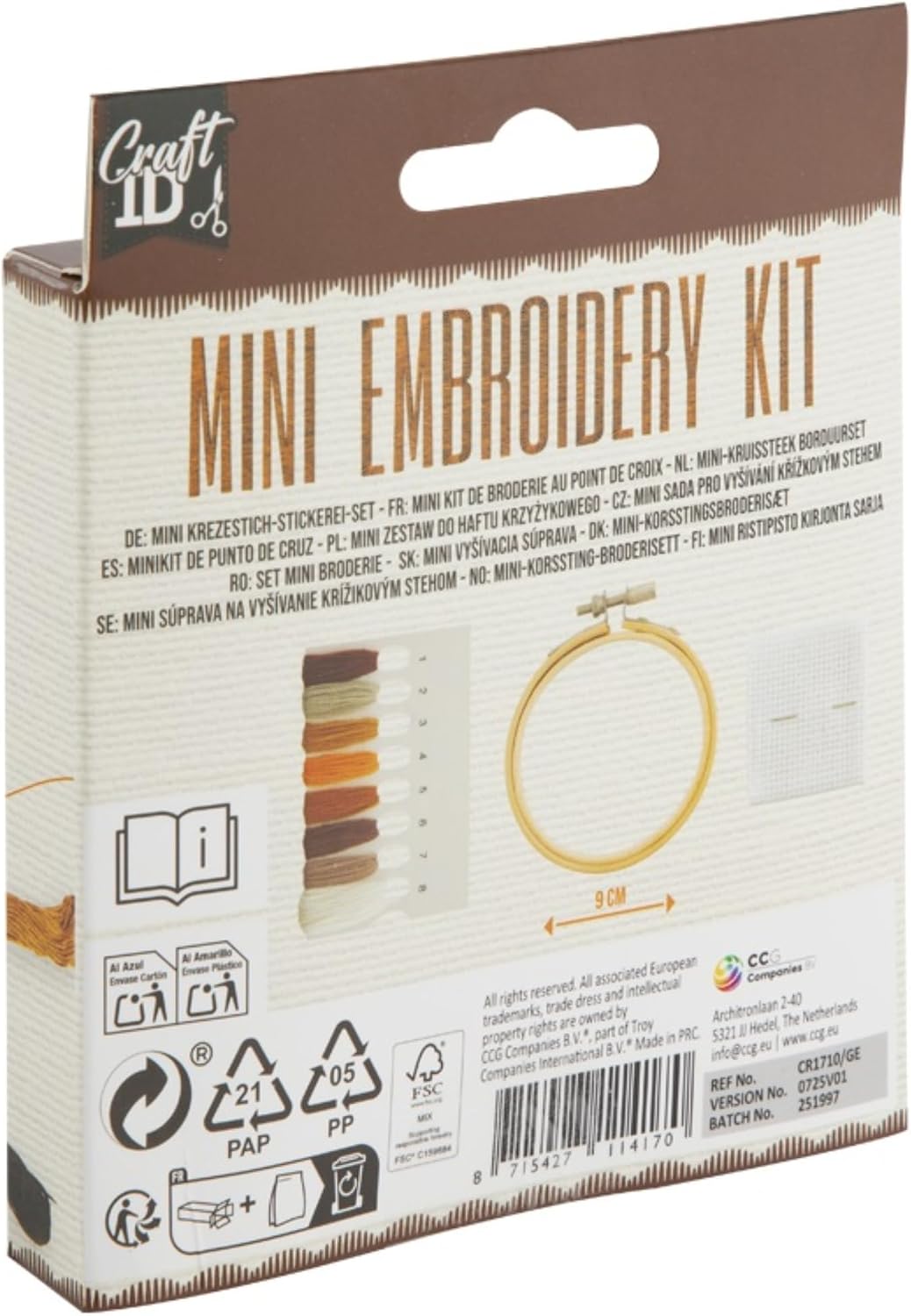 Craft ID Mini embroidery kit Butterfly (CR1710