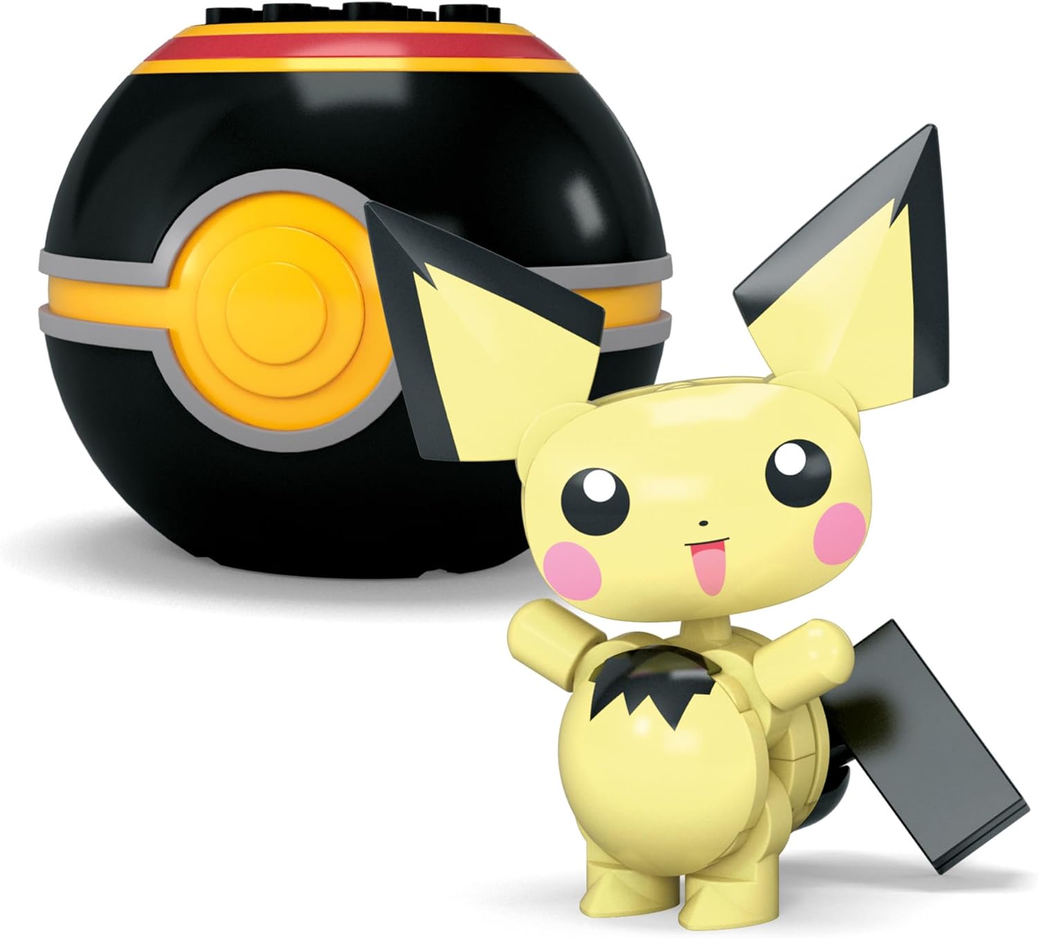MEGA Pokémon Building Toys Set Pichu & Charmander with 40 Pieces, 2 Poseable Characters and Poké Ball, 2 Inches Tall, for Kids, HXP13 Orange & Beige - Pichu & Charmander