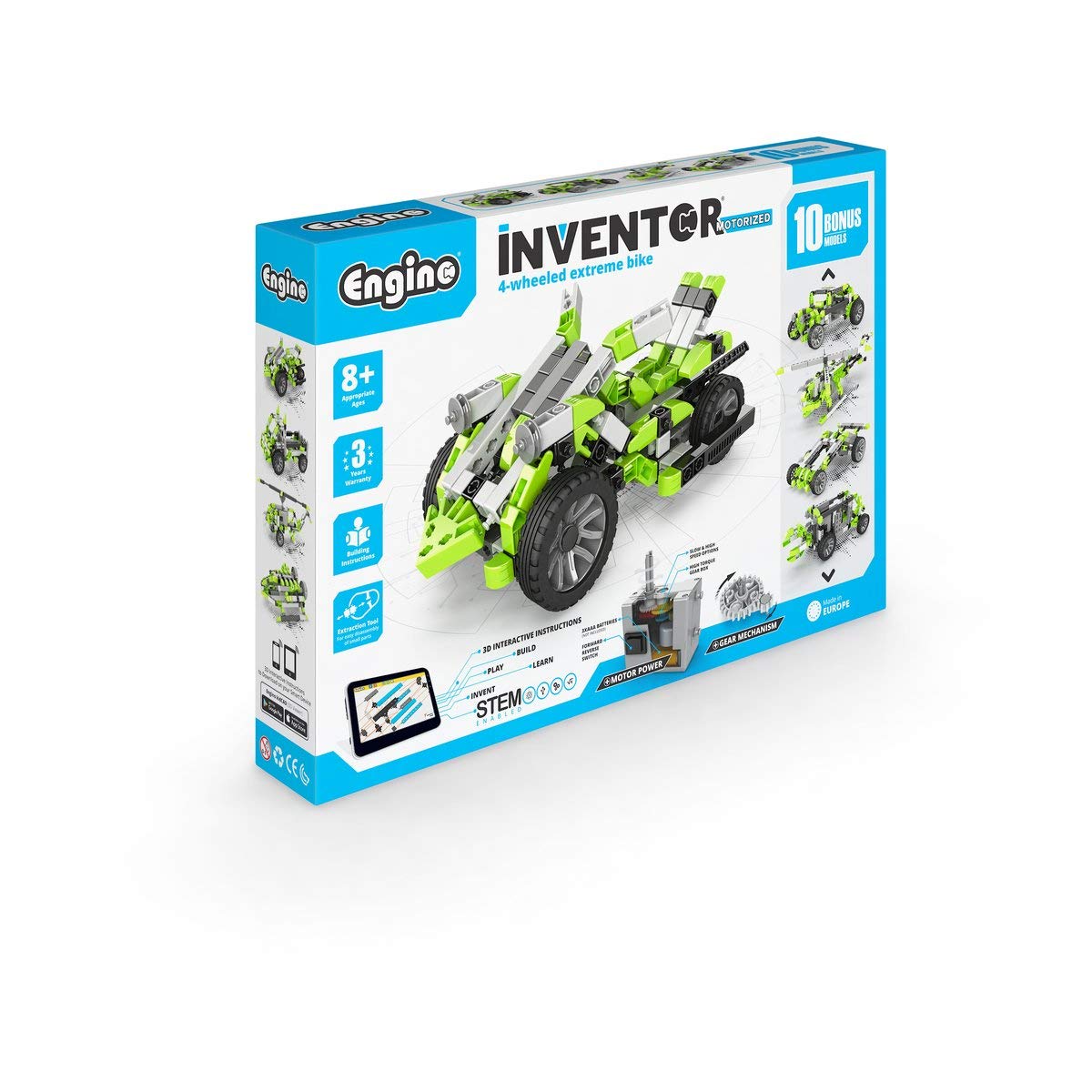 Inventor Motorized 4 Wheeled Extreme Bike W 10 Models