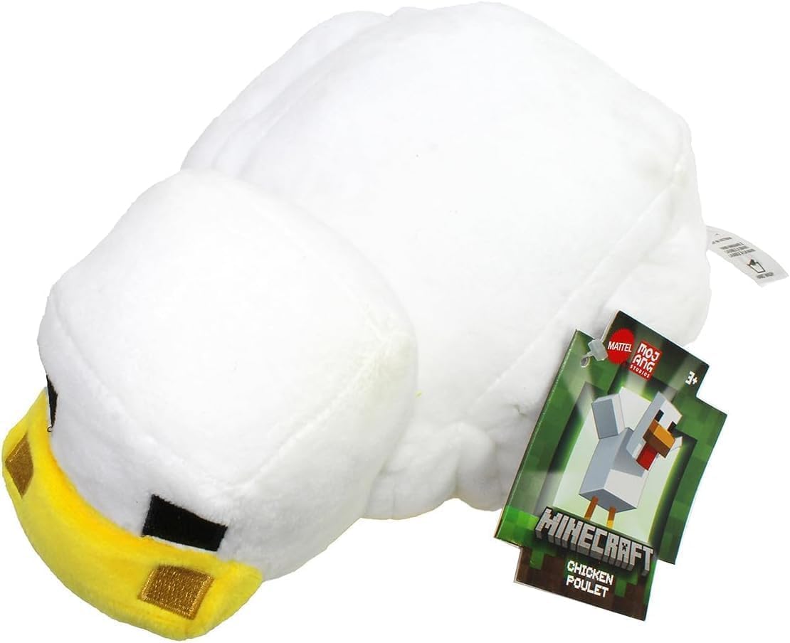 Mattel Minecraft 8 inch Chicken Plush Figure,Gift for Fans Age 3+, HWF87