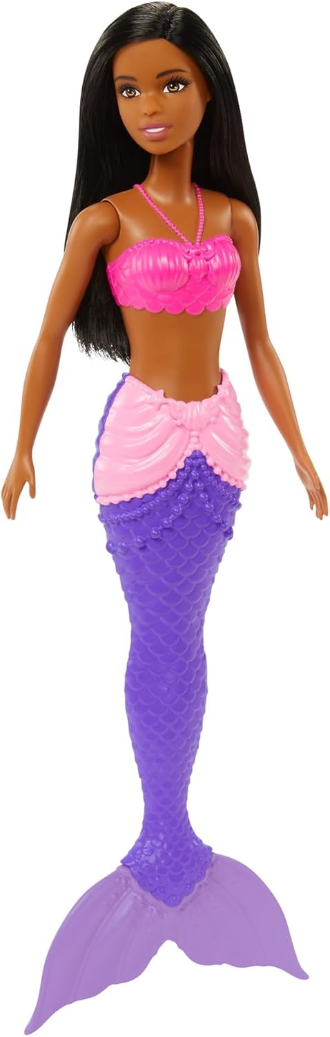 Barbie Fantasía Muñeca Sirena Aleta Morada con Rosa