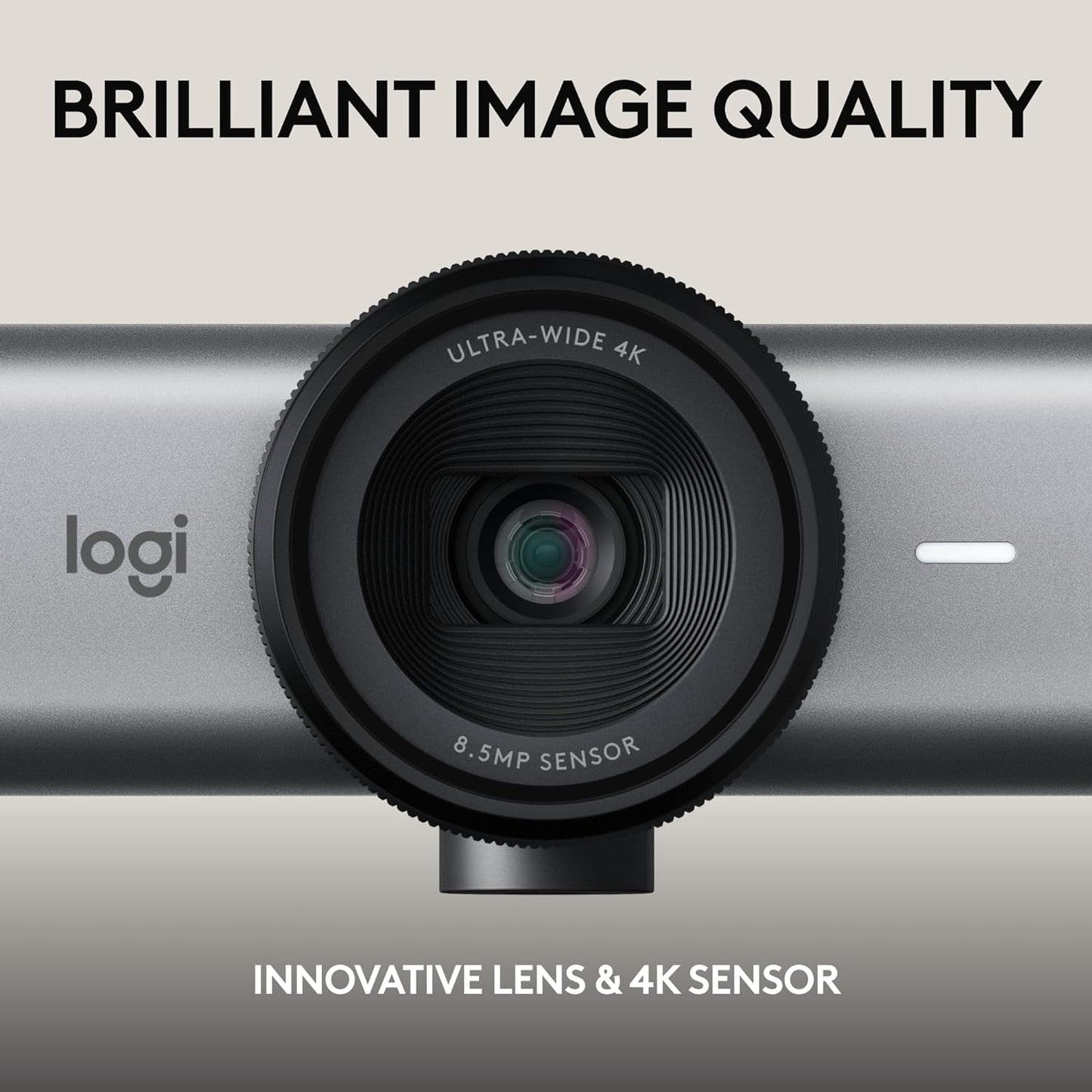 Logitech MX Brio 705 for Business 4K Webcam with Auto Light Correction, Ultra HD, Auto-Framing, Show Mode, USB-C, Works with Microsoft Teams, Zoom, Google Meet - Graphite